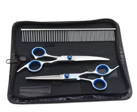 6 Inch Stainless Steel Pet Dogs Grooming Scissors Suit Hairdresser Scissors for Dogs Professional Animal Barber Cutting Tools
