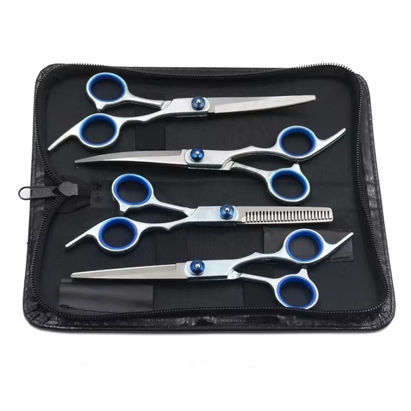 6 Inch Stainless Steel Pet Dogs Grooming Scissors Suit Hairdresser Scissors for Dogs Professional Animal Barber Cutting Tools
