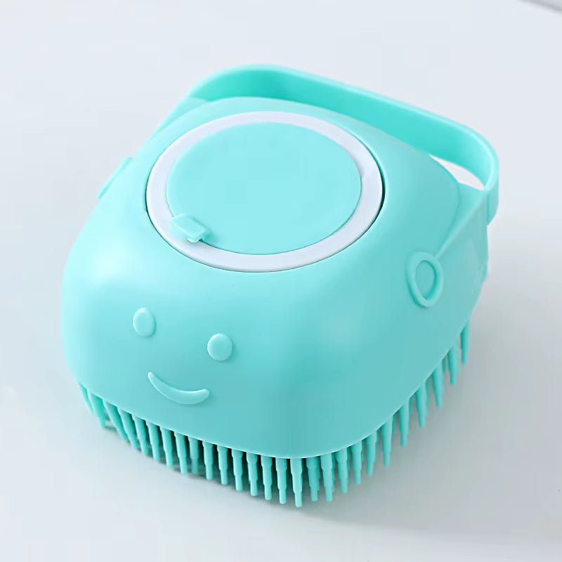 Blue Silicone Pet Massage Brush