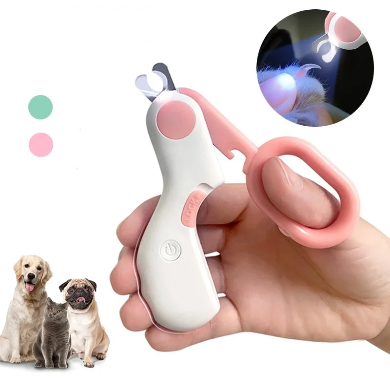 Professional Pet Nail Clipper with LED Light, Portable & Convenient for cats and dogs