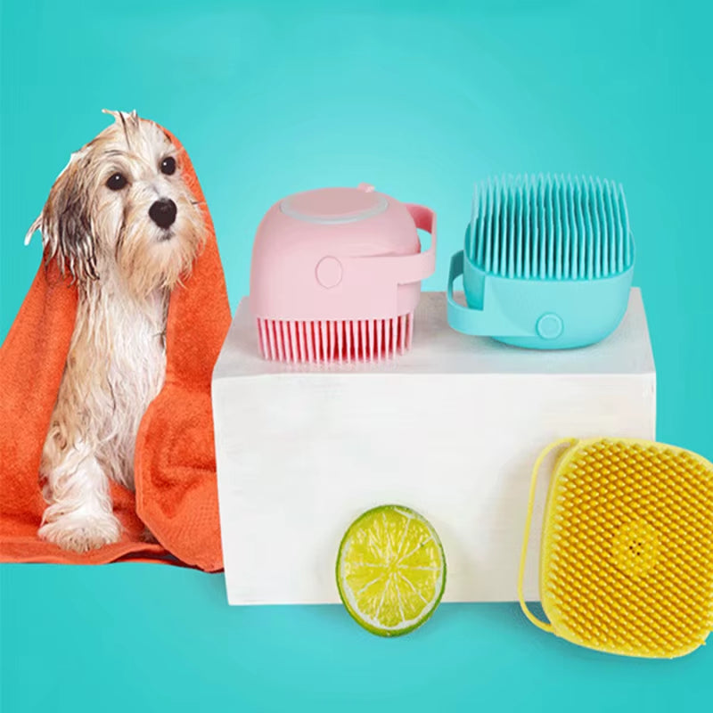 Plenty of fun styles & colours to choose from with our silicone pet massage brush