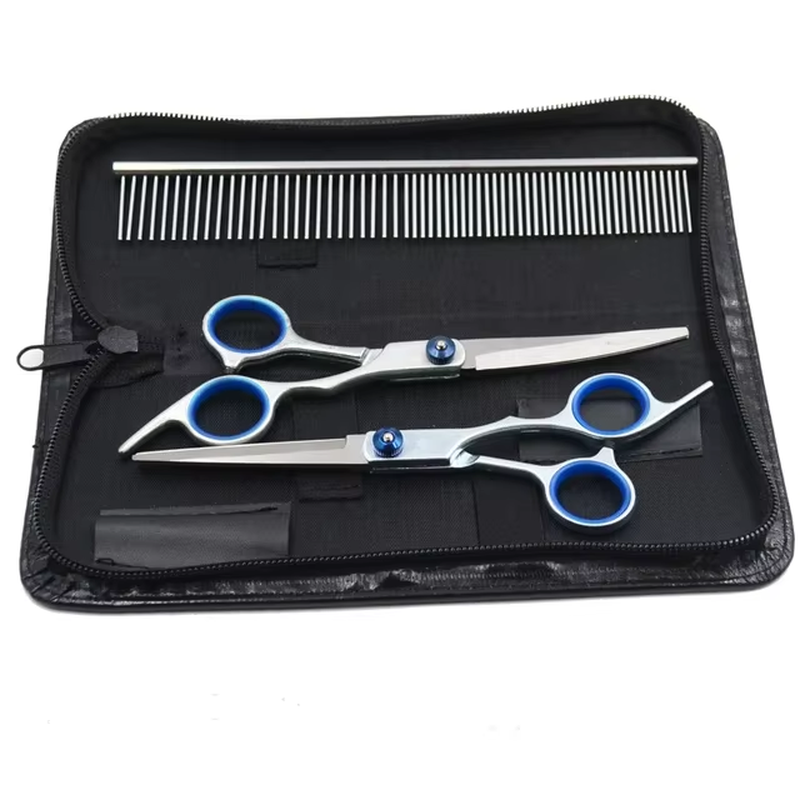 6 Inch Stainless Steel Pet Dogs Grooming Scissors Suit Hairdresser Scissors for Dogs Professional Animal Barber Cutting Tools