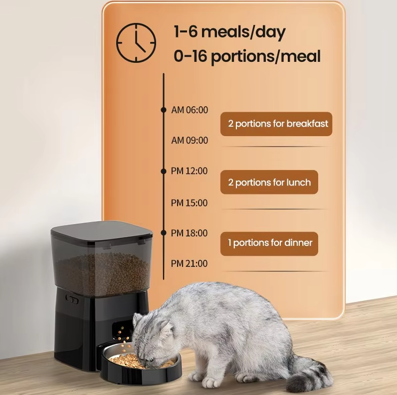 Automatic Pet Feeder. Schedule your meal times & customize your proportion size 