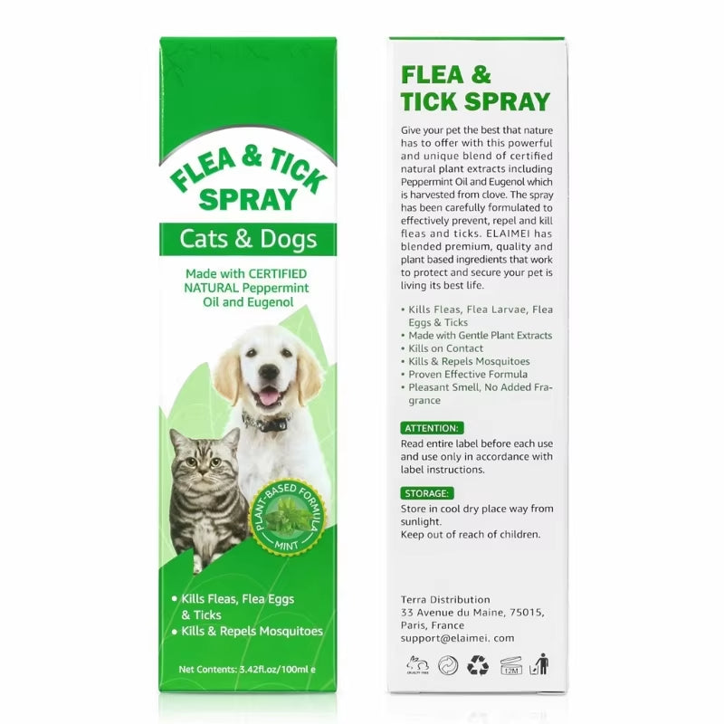 Instructions & information about our Fleas, Scabiesmites & Larvae Prevention Spray. How to apply to your pet's