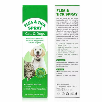 Instructions & information about our Fleas, Scabiesmites & Larvae Prevention Spray. How to apply to your pet's