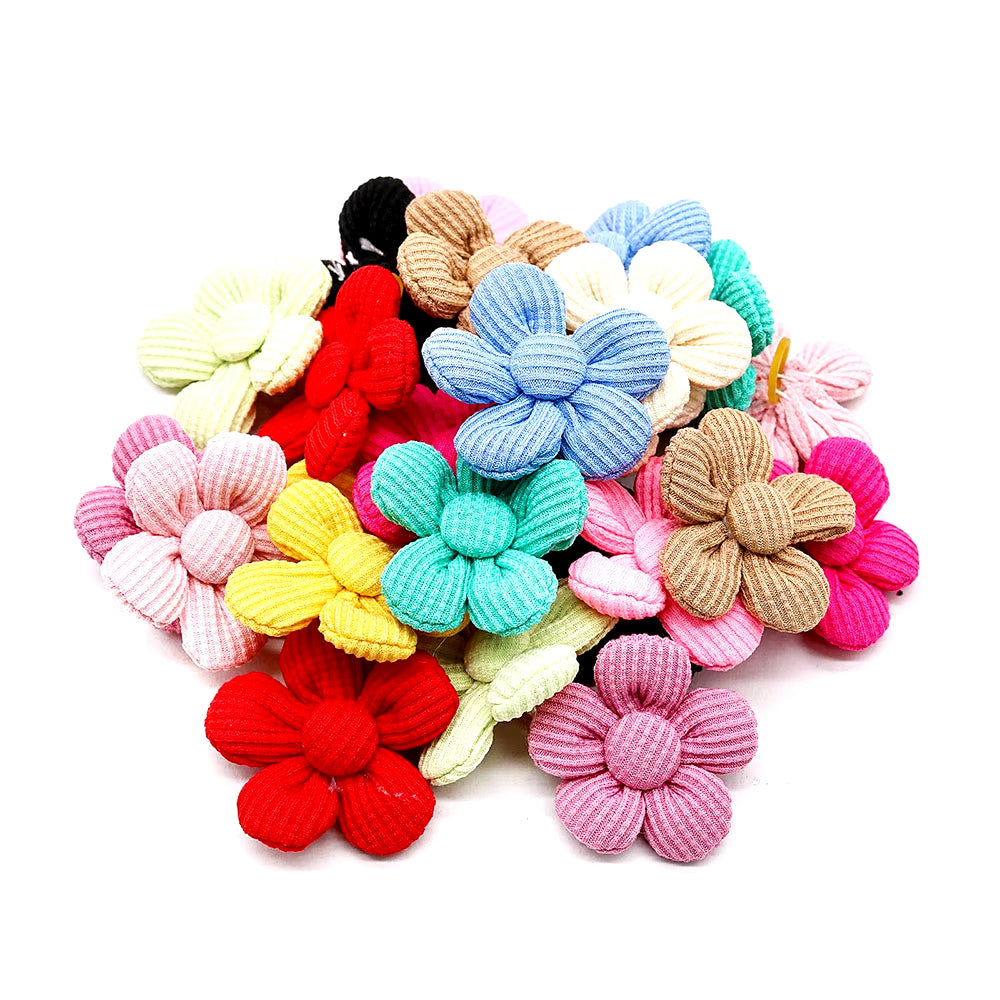 10PCS Spring Dog Bows for Puppy Cat Flower Bowknot Rubber Bands for Dogs Fashion Dog Hair Accessories Dog Grooming Accesories
