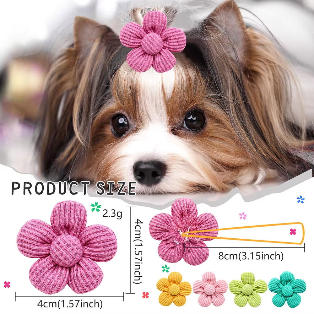 Our flower bowknot size. Can fit any cats or dogs