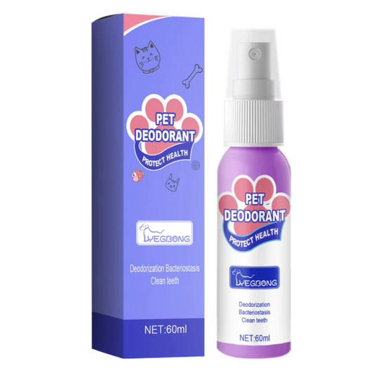 Pet deodorant spray for bad breath made with all natural ingredients 