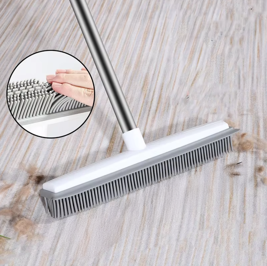 Pet Hair Removal Broom. Features durable rubber bristles to brush your pet's hair into a neat pile