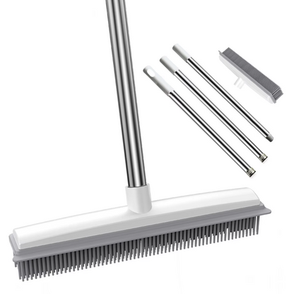 Pet Hair Removal Broom Attachments include, broom, handles & squeegee for any spills