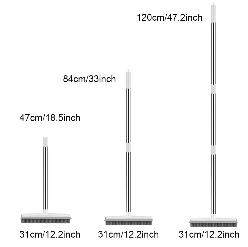 Size comparison of the pet hair removal broom handles to suit your needs