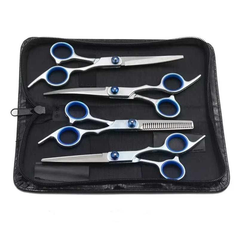 6 Inch Stainless Steel Pet Dogs Grooming Scissors Suit Hairdresser Scissors for Dogs Professional Animal Barber Cutting Tools