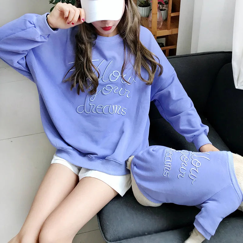 Purple Matching Pet & Owner Hoodie Set