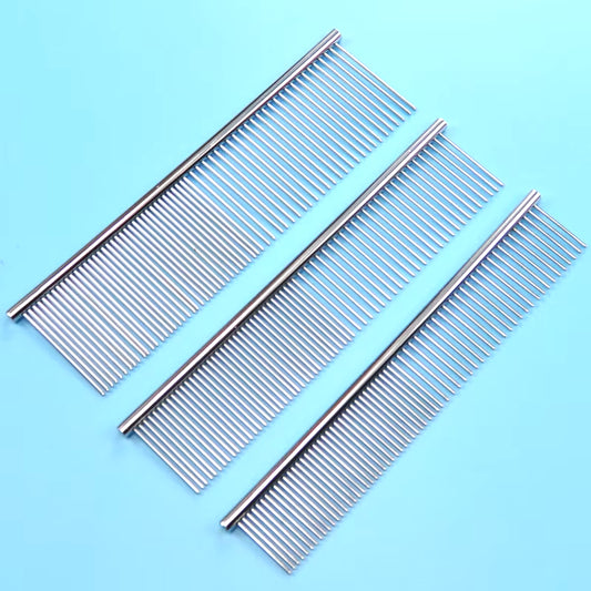 Elevate your grooming with our stainless steel pet comb. This pet comb is durable and suitable for any pet grooming needs